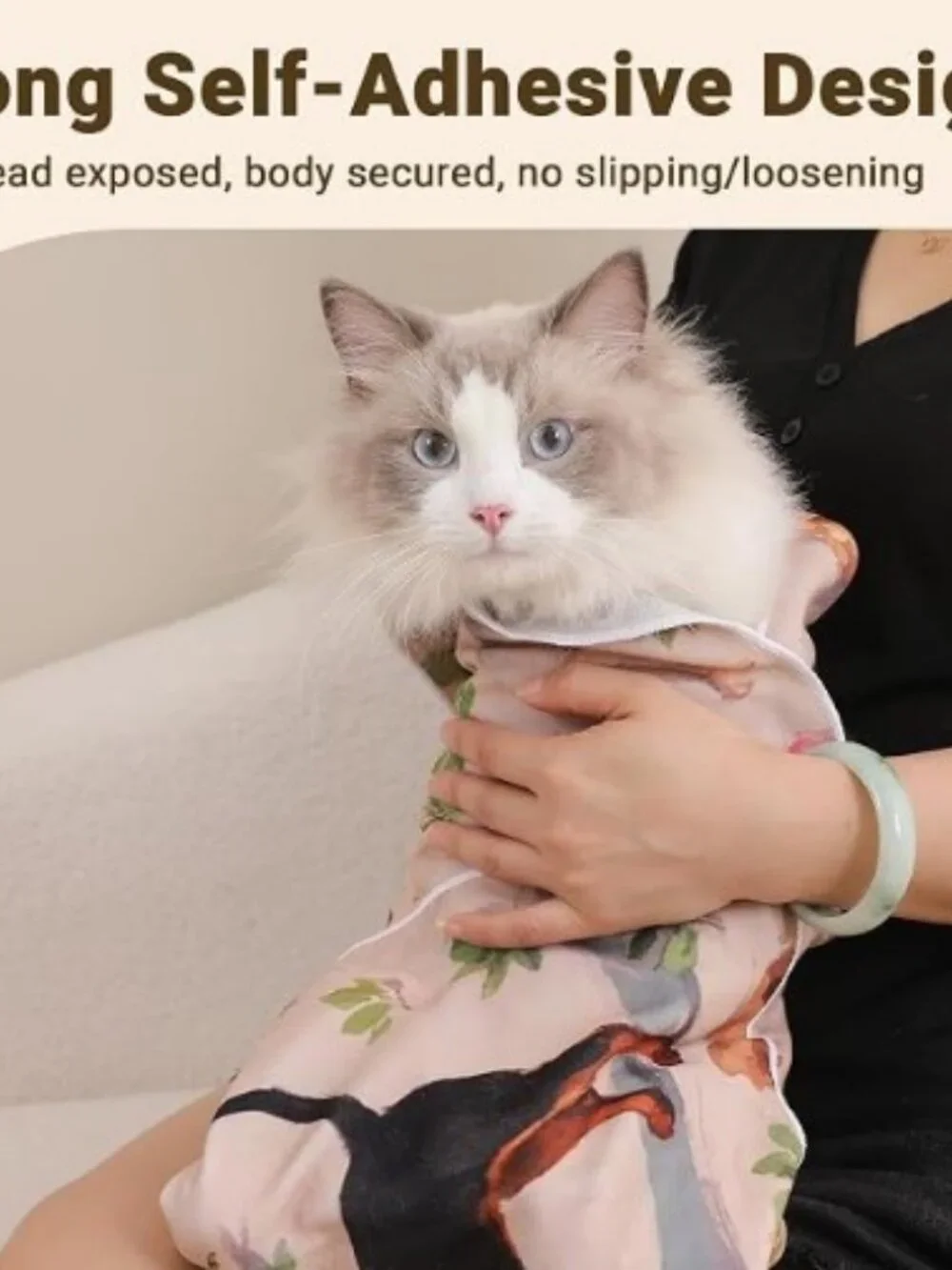 Cat/Dog Burrito Wrap for Grooming and Cutting Nails/Furryland Pattern